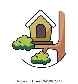 Birdhouse icon design illustration. Vector design