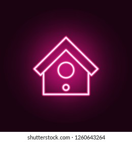 birdhouse icon. Elements of web in neon style icons. Simple icon for websites, web design, mobile app, info graphics