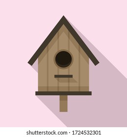 Birdhouse icon. Flat illustration of birdhouse vector icon for web design