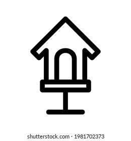 birdhouse icon or logo isolated sign symbol vector illustration - high quality black style vector icons
