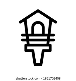 birdhouse icon or logo isolated sign symbol vector illustration - high quality black style vector icons
