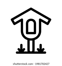 birdhouse icon or logo isolated sign symbol vector illustration - high quality black style vector icons
