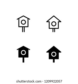 Birdhouse Icon Logo Vector Symbol. Nest Icon