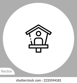 Birdhouse icon sign vector,Symbol, logo illustration for web and mobile