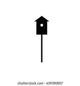 Birdhouse icon in simple style for web, infographics and creative design. Vector illustration