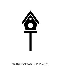 Birdhouse icon vector. Feeder illustration sign. Bird symbol or logo.