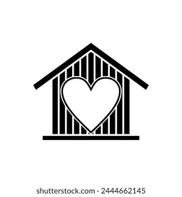 Birdhouse icon vector. Feeder illustration sign. Bird symbol or logo.