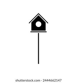 Birdhouse-Ikone Vektorgrafik. Feeder-Illustrationszeichen. Vogelsymbol oder -logo.