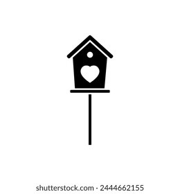 Birdhouse icon vector. Feeder illustration sign. Bird symbol or logo.