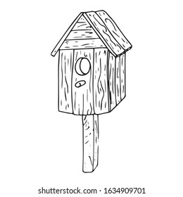 Birdhouse Icon Vector Illustration Birdhouse Hand Stock Vector (Royalty ...