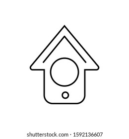 Birdhouse icon vector illustration on white background.