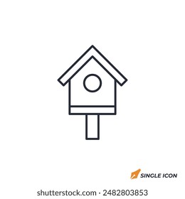 Birdhouse icon vector illustration. Birdhouse symbol isolated on white background