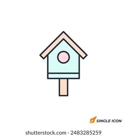 Birdhouse icon vector illustration. Birdhouse symbol isolated on white background