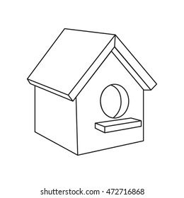 Birdhouse icon of vector illustration for web and mobile