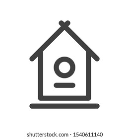 Birdhouse Icon. Vector on a white background.