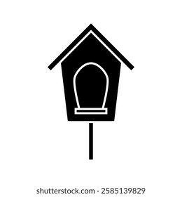 Birdhouse icon vector set. Feeder illustration sign collection. Bird symbol or logo.