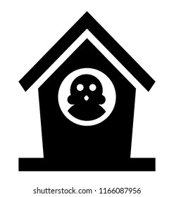 
Birdhouse isolated icon on white background
