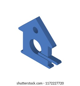 Birdhouse isometric left top view 3D icon