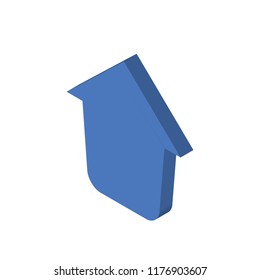 Birdhouse isometric left top view 3D icon