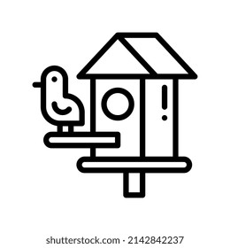 Symbol im Stil eines Vogelhauses. Vektorgrafik für Grafikdesign, Website, App. EPS10