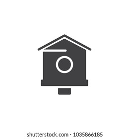 Birdhouse, nesting box vector icon. filled flat sign for mobile concept and web design. Bird house simple solid icon. Symbol, logo illustration. Pixel perfect vector graphics