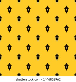 Birdhouse pattern seamless vector repeat geometric yellow for any design