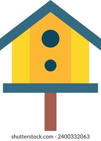 Birdhouse single vector line icon