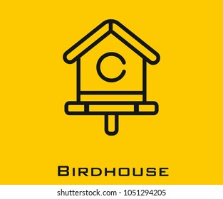 Birdhouse vector icon