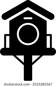 Birdhouse Vector Icon Design Symbol