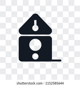 Birdhouse vector icon isolated on transparent background, Birdhouse logo concept
