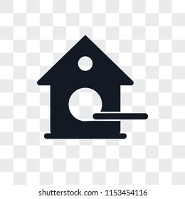 Birdhouse vector icon isolated on transparent background, Birdhouse logo concept