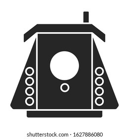 Birdhouse vector icon.Black vector icon isolated on white background birdhouse.