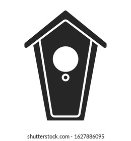 Birdhouse vector icon.Black vector icon isolated on white background birdhouse.
