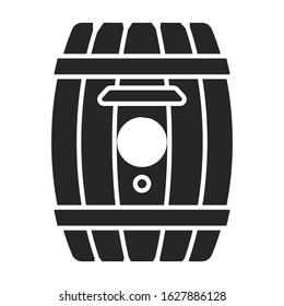Birdhouse vector icon.Black vector icon isolated on white background birdhouse.