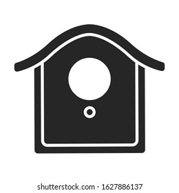 Birdhouse vector icon.Black vector icon isolated on white background birdhouse.