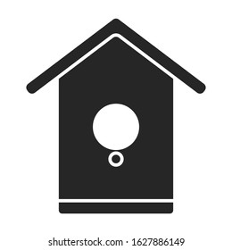 Birdhouse vector icon.Black vector icon isolated on white background birdhouse.