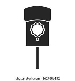 Birdhouse vector icon.Black vector icon isolated on white background birdhouse.