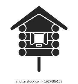 Birdhouse vector icon.Black vector icon isolated on white background birdhouse.