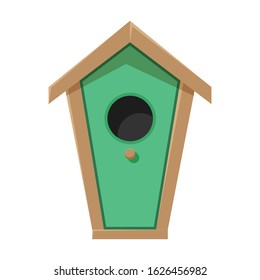 Birdhouse vector icon.Cartoon vector icon isolated on white background birdhouse.