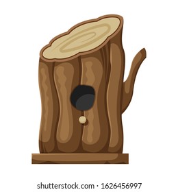 Birdhouse vector icon.Cartoon vector icon isolated on white background birdhouse.