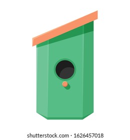 Birdhouse vector icon.Cartoon vector icon isolated on white background birdhouse.