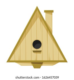 Birdhouse vector icon.Cartoon vector icon isolated on white background birdhouse.