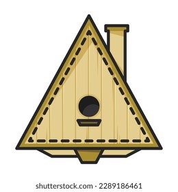 Birdhouse vector icon.Color vector icon isolated on white background birdhouse.