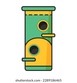 Birdhouse vector icon.Color vector icon isolated on white background birdhouse.