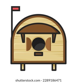 Birdhouse vector icon.Color vector icon isolated on white background birdhouse.