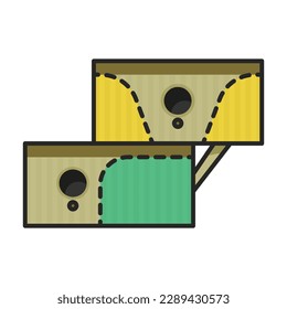 Birdhouse vector icon.Color vector icon isolated on white background birdhouse.