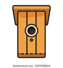 Birdhouse vector icon.Color vector icon isolated on white background birdhouse.