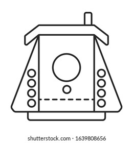 Birdhouse vector icon.Outline vector icon isolated on white background birdhouse.
