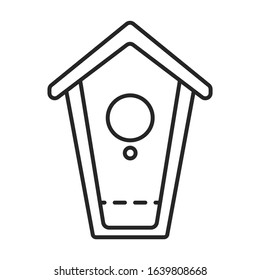 Birdhouse vector icon.Outline vector icon isolated on white background birdhouse.