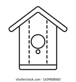 Birdhouse vector icon.Outline vector icon isolated on white background birdhouse.